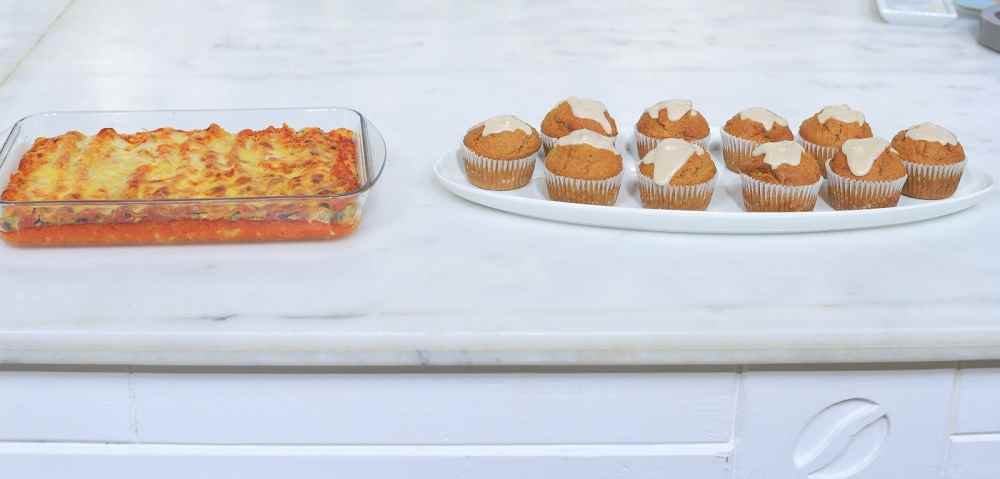 كانيلوني بالباذنجان والجبن - مافن قرع العسل