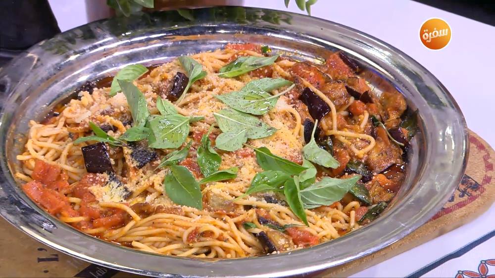 مكرونة بالباذنجان