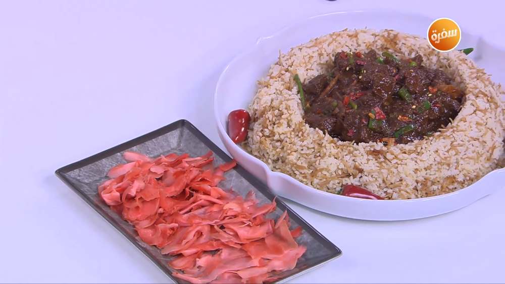 يخني لحم بالزنجبيل الطازج