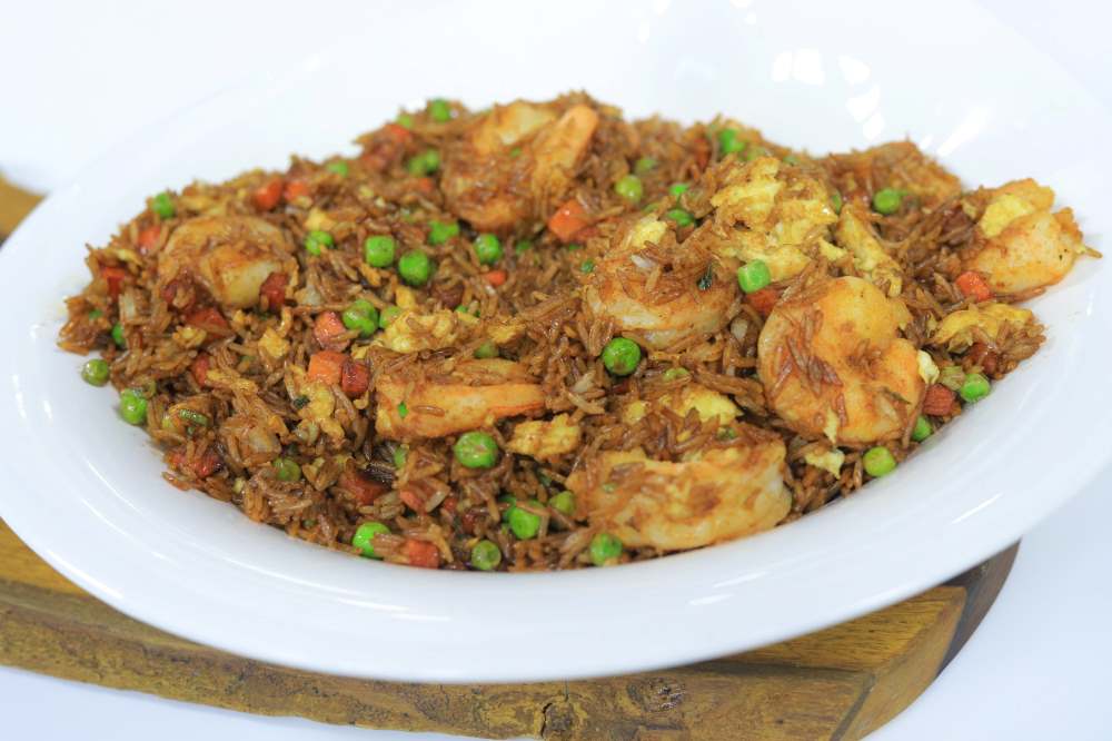 أرز مقلي بالجمبري