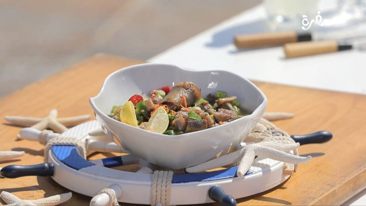 رنجة بالبصل الأخضر