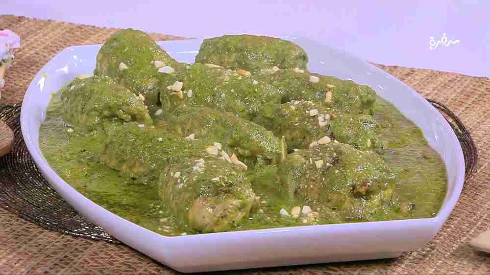 رول الدجاج بصوص بيستو عين الجمل