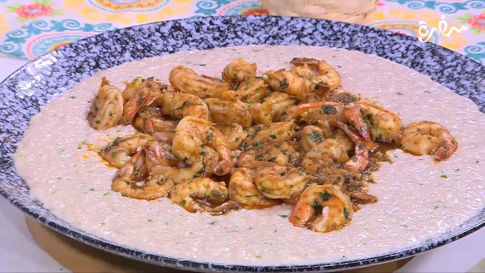 ريزوتو بالزبدة و الجمبري