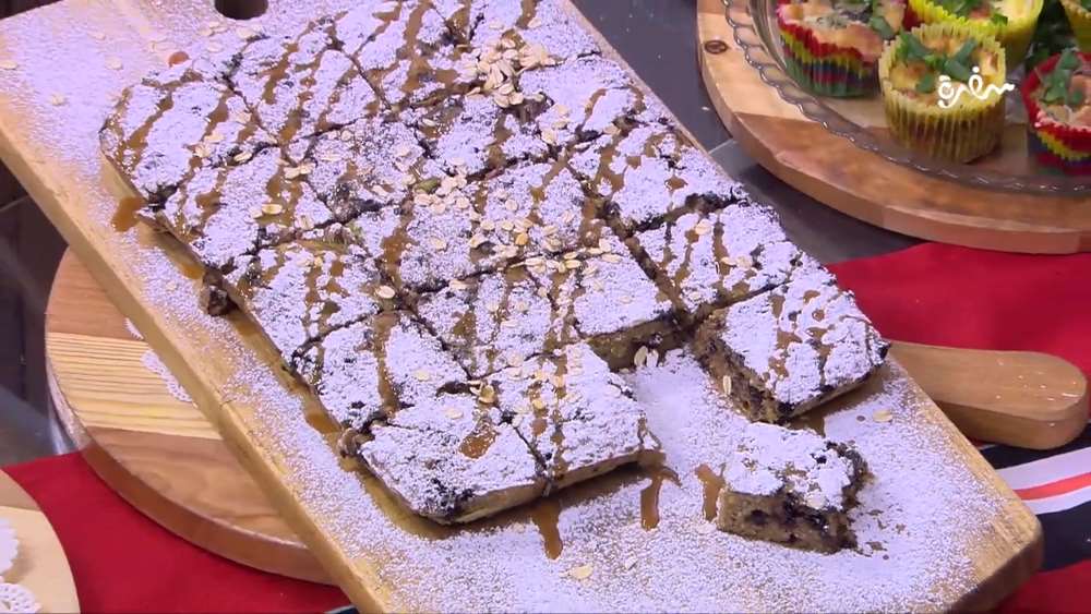 شوفان مخبوز بالموز والكوسة