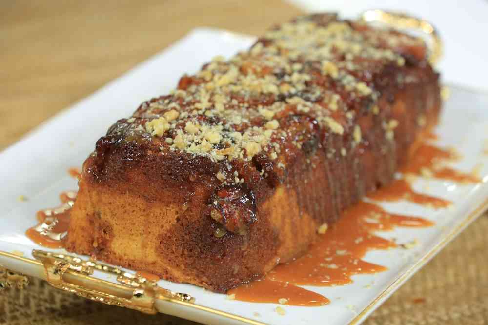 كيكة الموز والكراميل