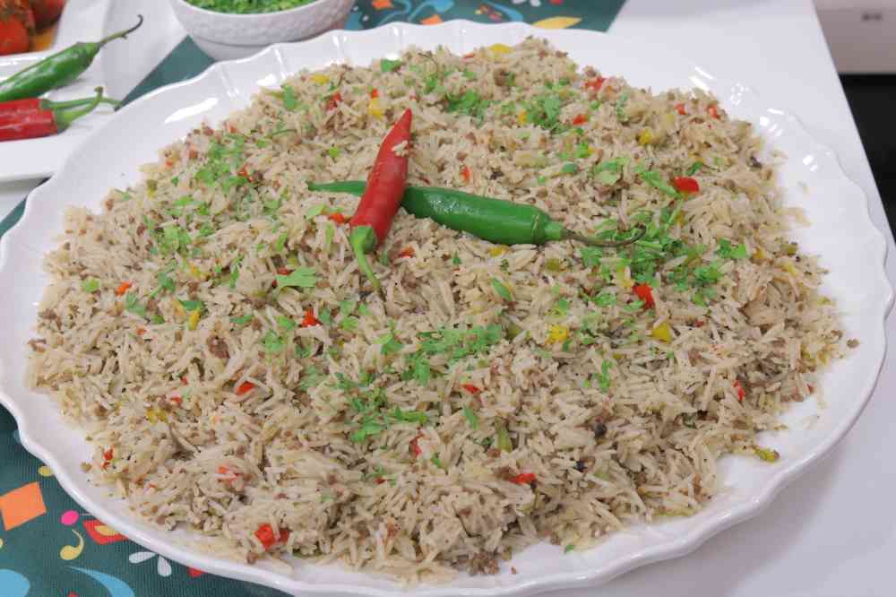أرز باللحم والمشروم