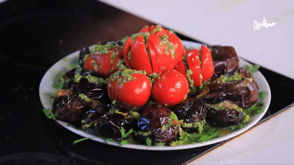 باذنجان طماطم مخللة