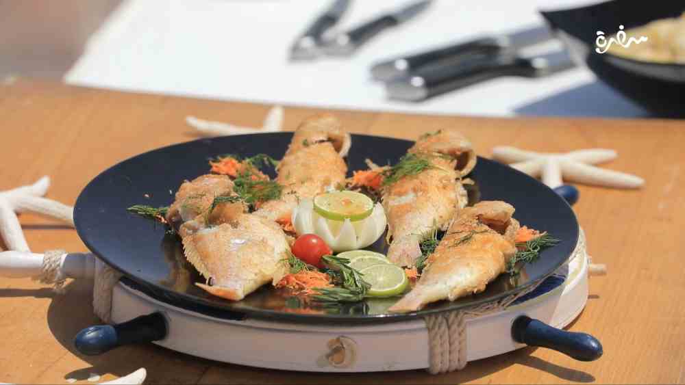 سمك بوري أحمر مقلي