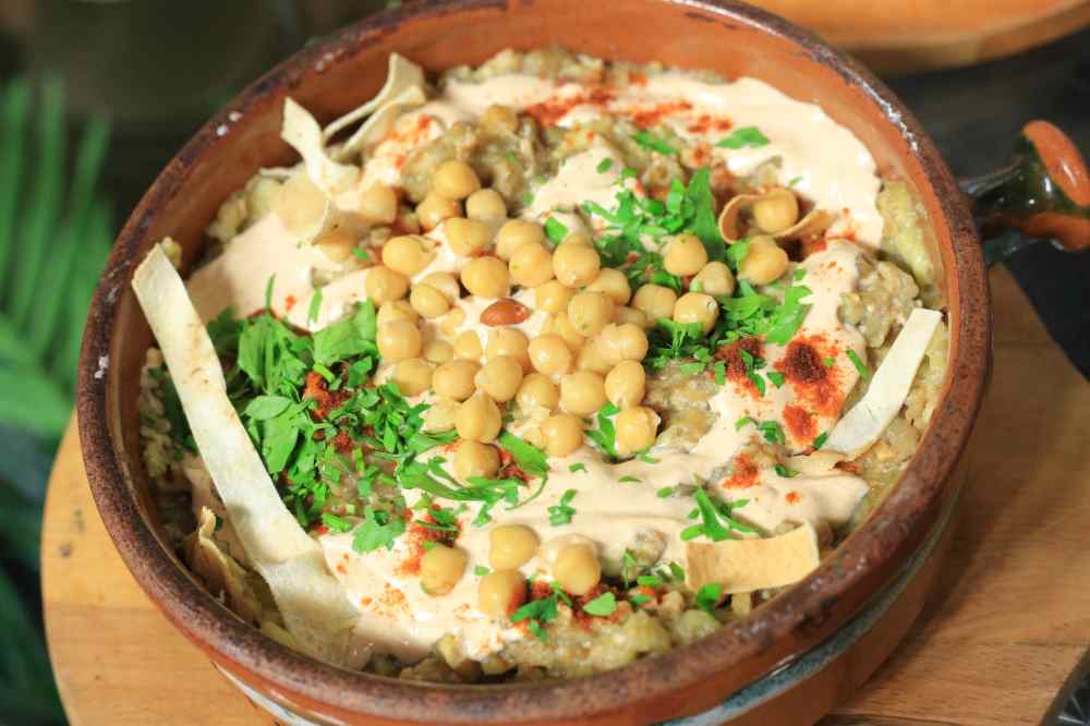 فتة متبل الباذنجان
