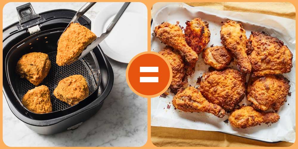 دجاج مقرمش في القلاية الهوائية