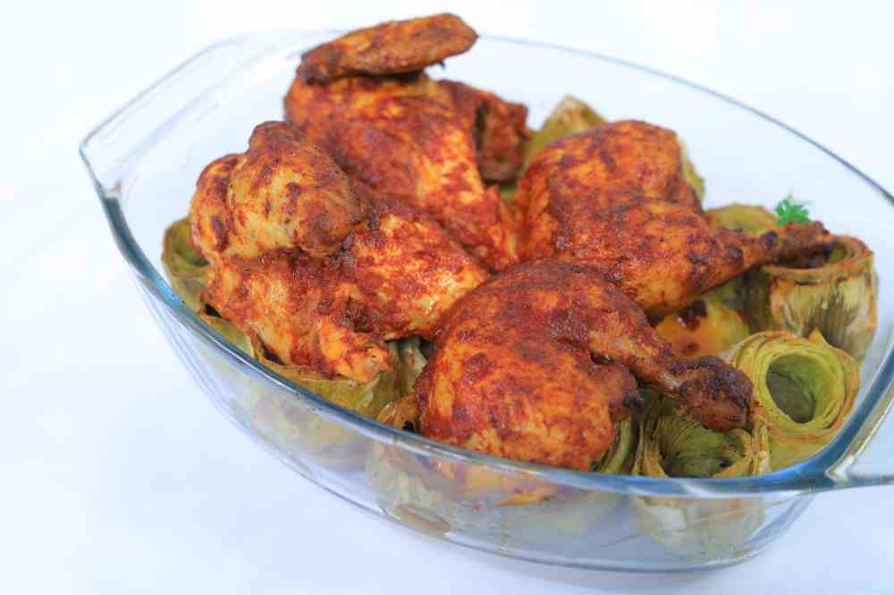 دجاج مسلوق بطعم ولون الفرن