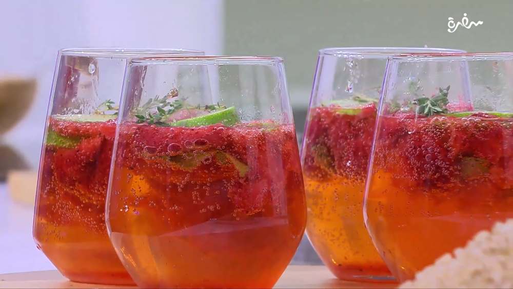 مشروب الفراولة الصيفي