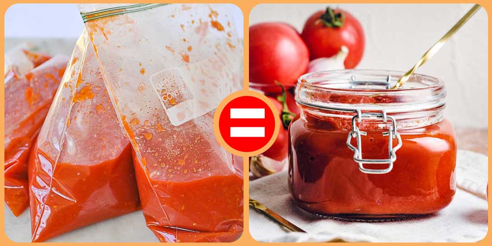 تخزين صلصة الطماطم