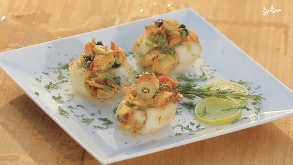 سبيط بحشوة البطاطس و الصنوبر