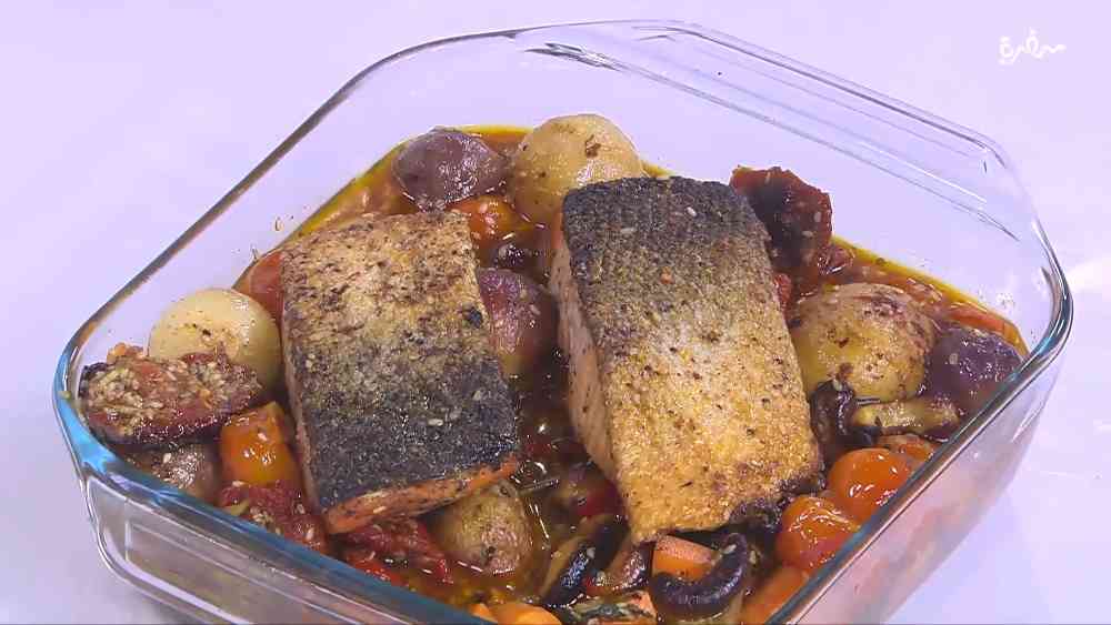 طاجن السلمون