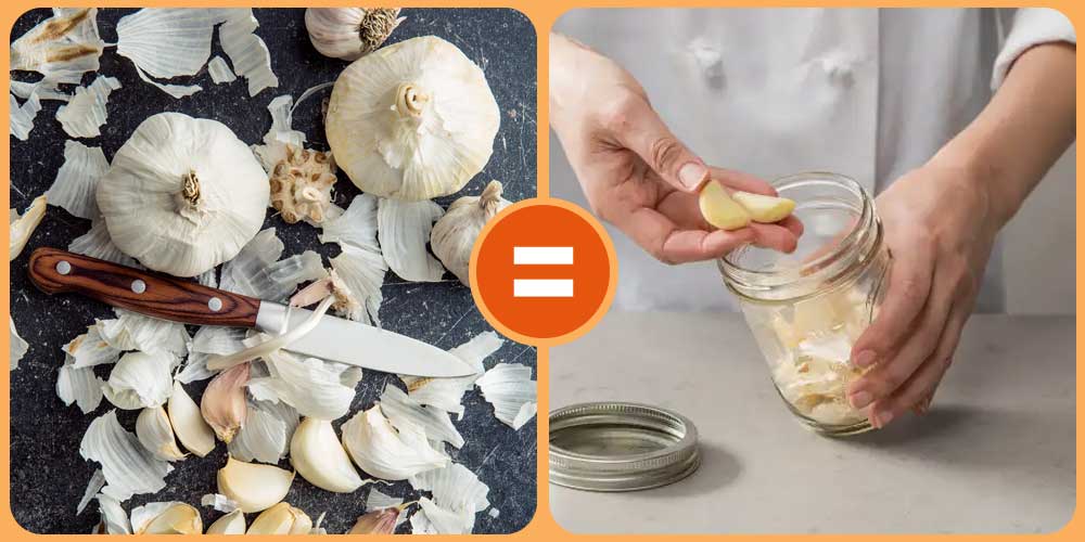 تقشير الثوم