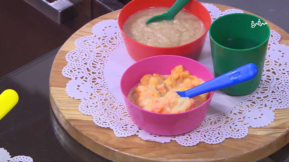 بيورية تفاح بالموز