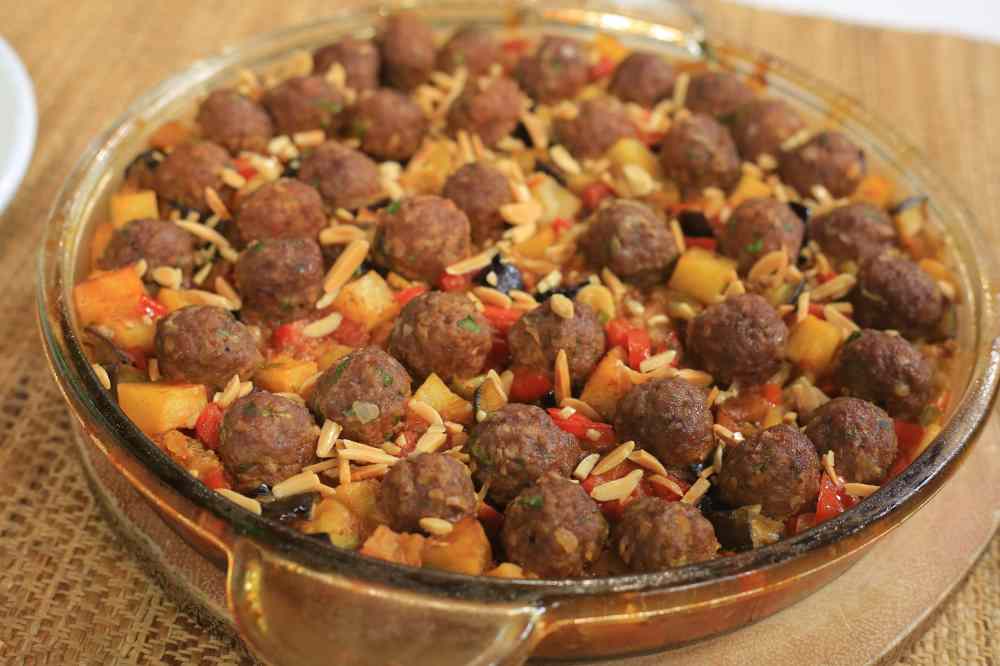 صينية الكفتة مع الباذنجان