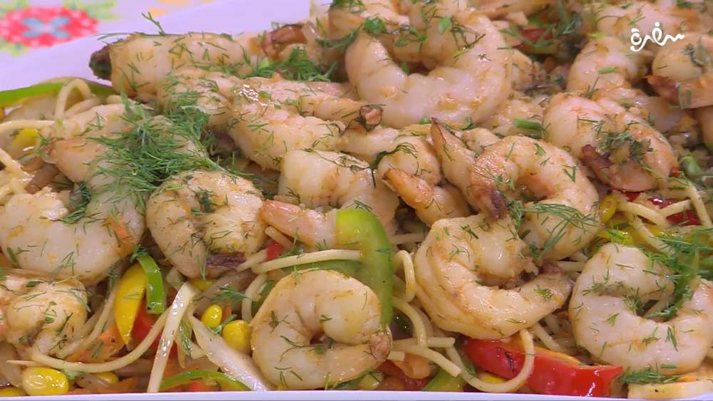 مكرونة بالجمبري