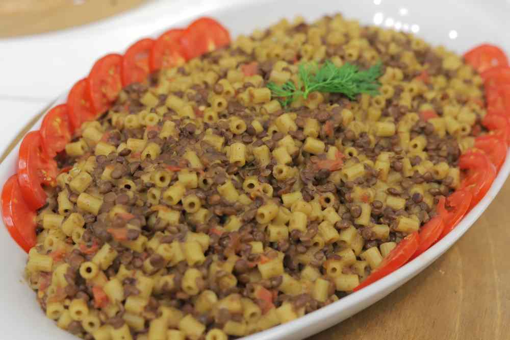 مكرونة بالعدس