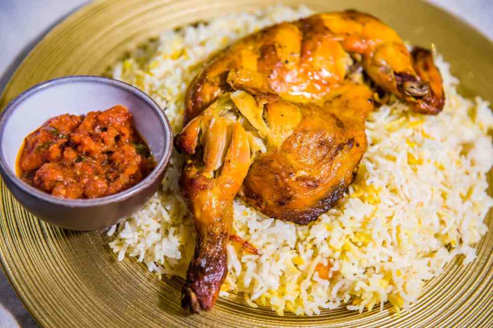 أرز بخاري بالدجاج