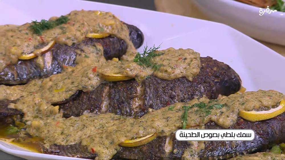 سمك بلطي بصوص الطحينة