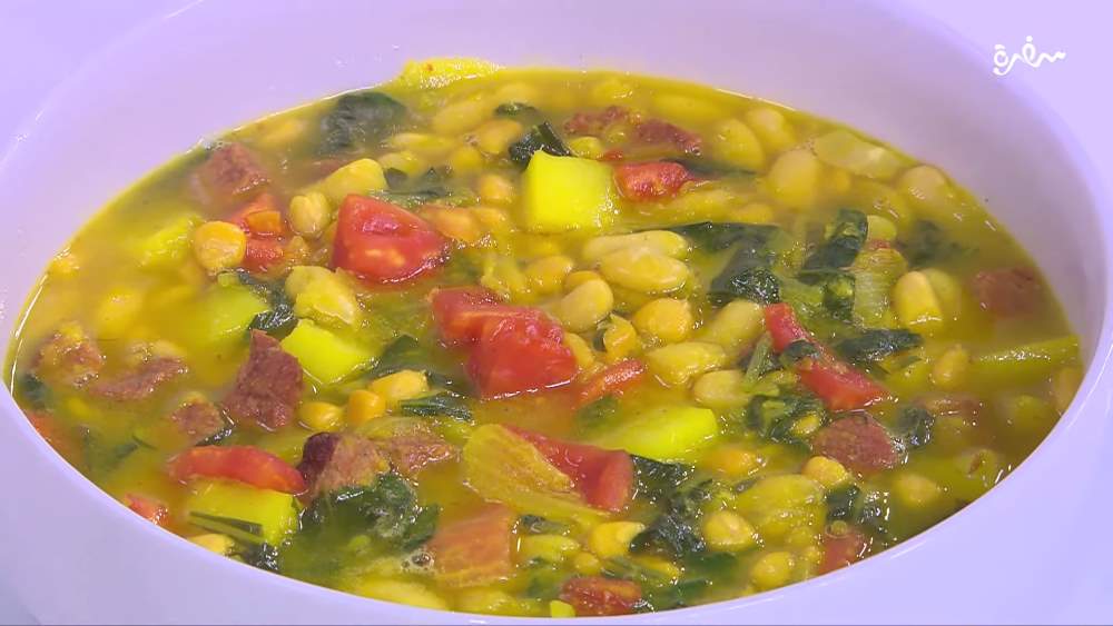 شوربة الجرجير باللحم المدخن