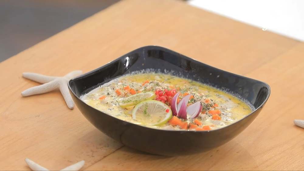 شوربة سمك بالبطاطا والكريمة