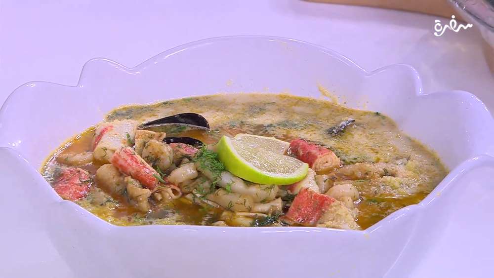 شوربة كريمة بالخضروات و السي فود