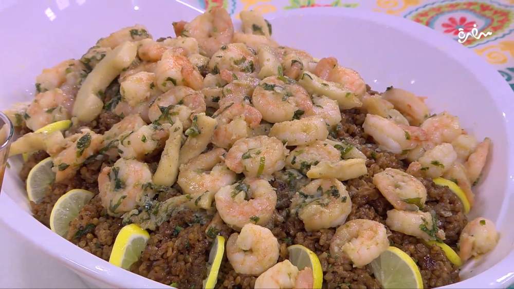 أرز صيادية بالجمبري والكاليماري