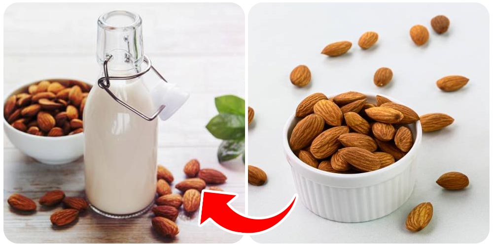 طريقة عمل لبن اللوز