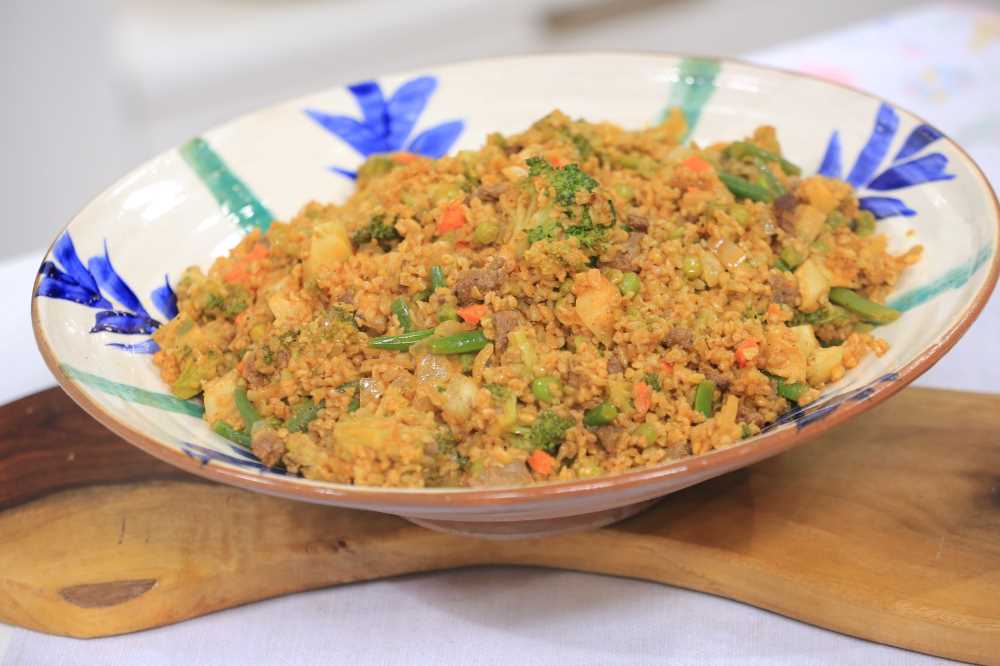 فريك بالخضار واللحمة