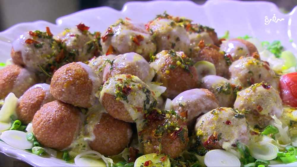 كرات البرغل بصوص الزبادي
