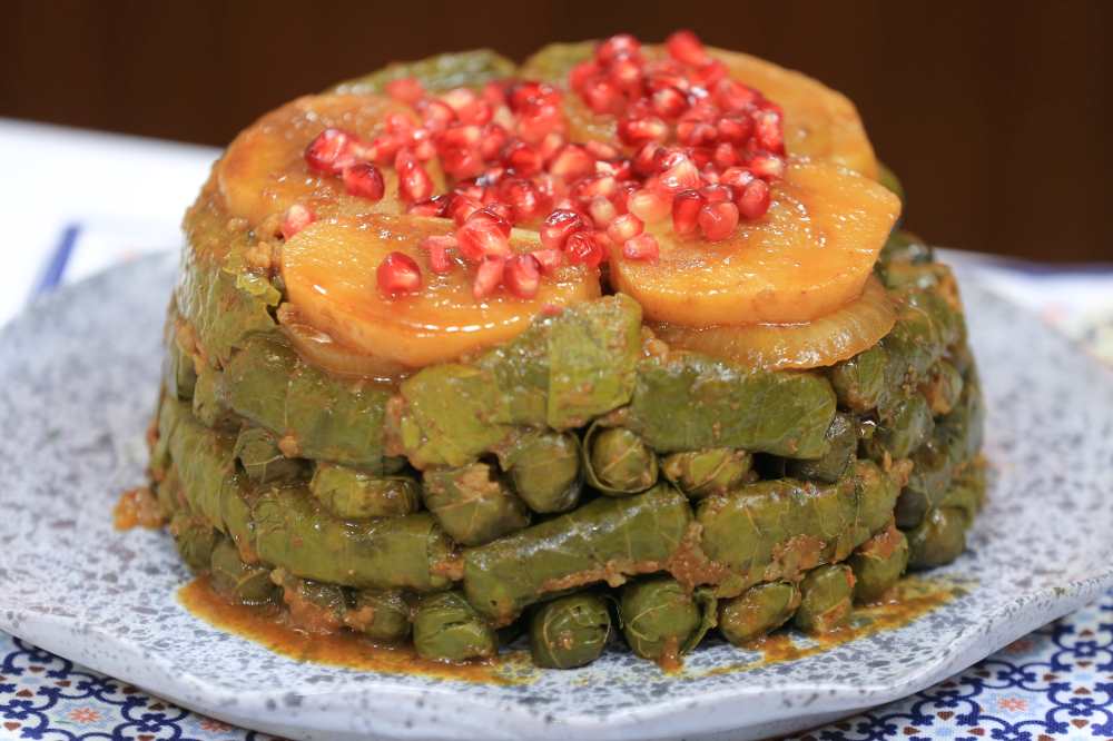 ورق عنب بدبس الرمان