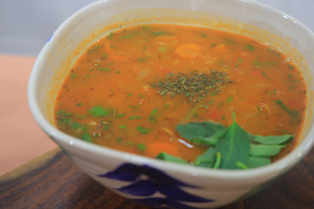 شوربة الفريك بالخضار