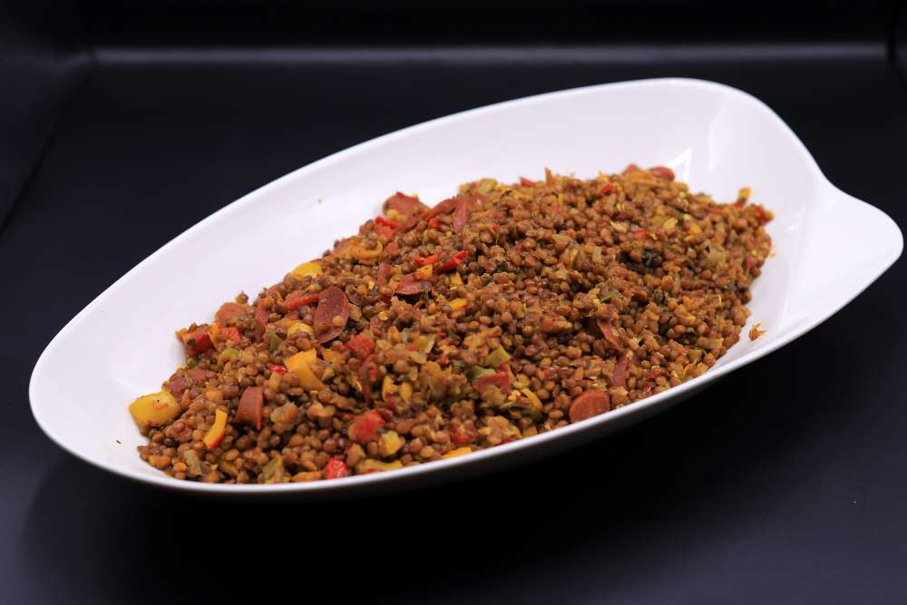 جمبري بالعدس الحار