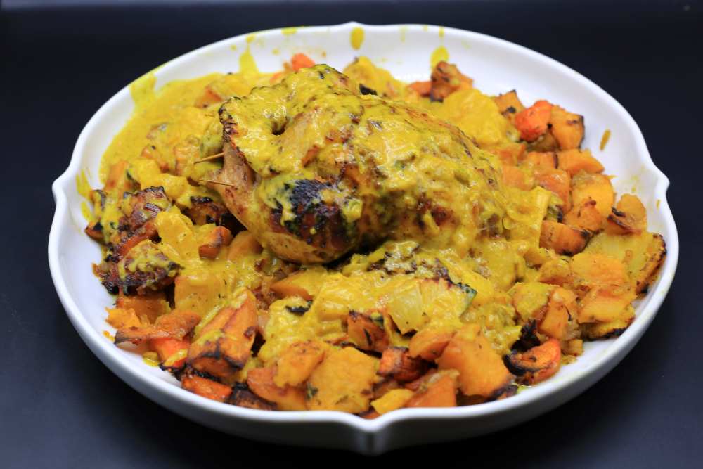 دجاج بالبطاطا وصوص الأناناس