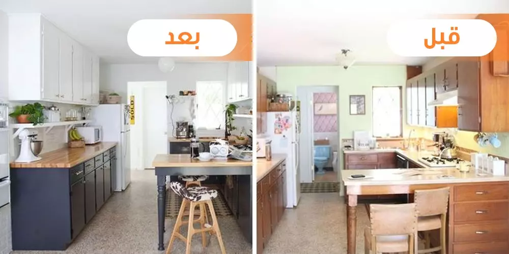 طريقة دهان خزائن المطبخ بدون صنايعي