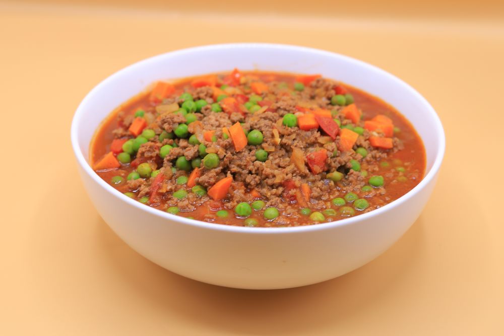 لحمة مفرومة بالخضار