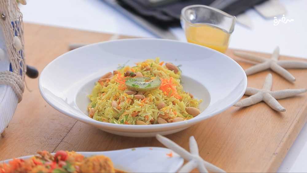 أرز بسمتي بعصير البرتقال
