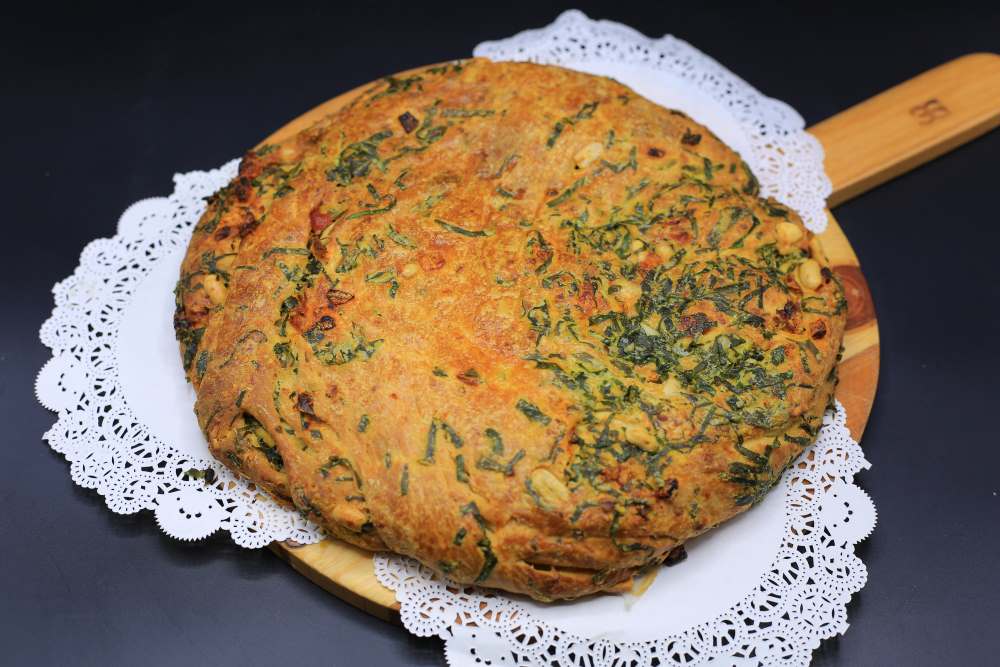 بريوش بالسبانخ والطمام المجففة