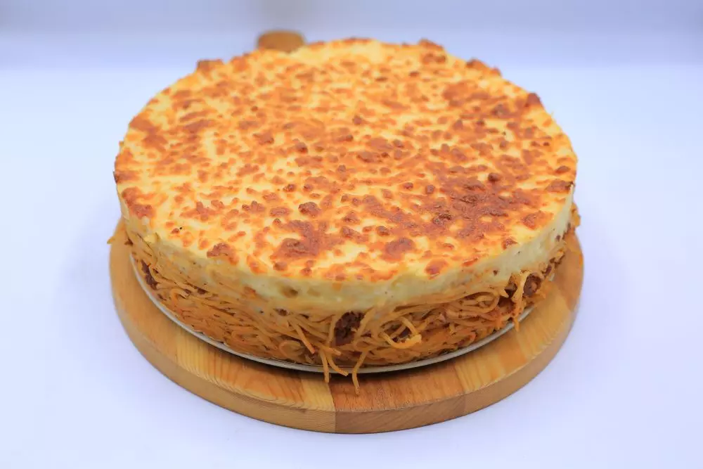 قالب المكرونة باللحم المفروم