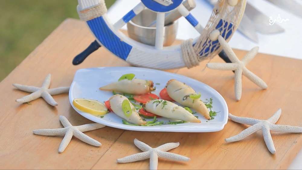 كاليماري محشي جبن وبسطرمة