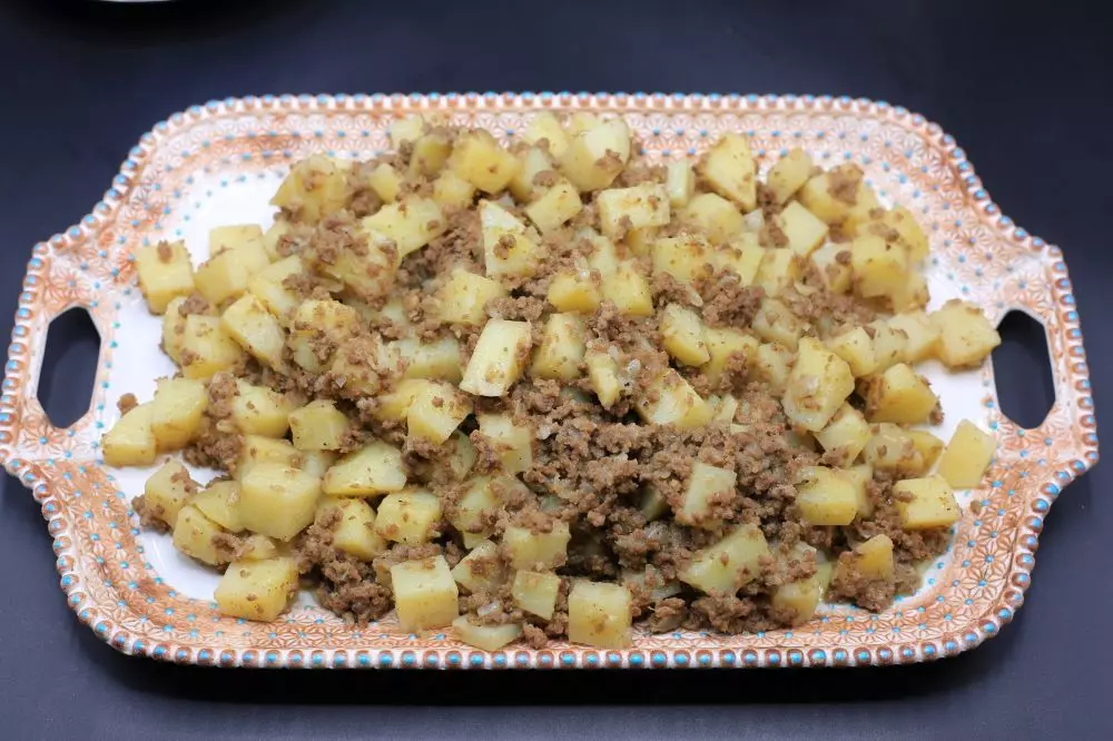 بطاطس باللحمة المفرومة
