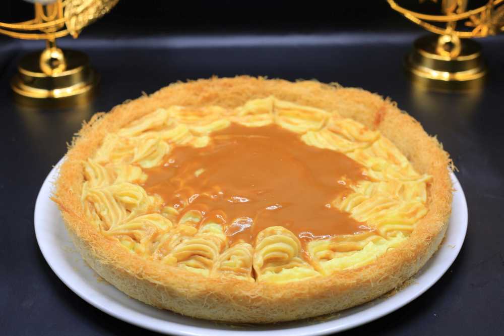تارت الكنافة بالكاسترد