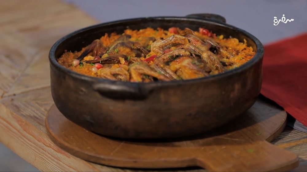 طاجن فريك بالحمام