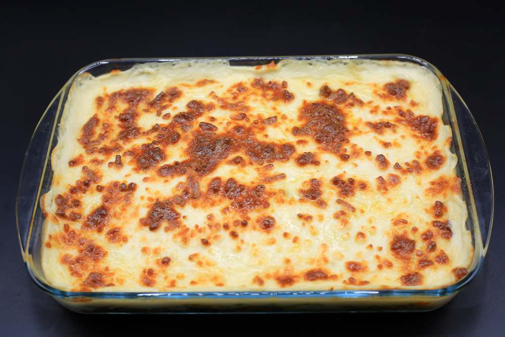 كوسة وباذنجان بالبشاميل