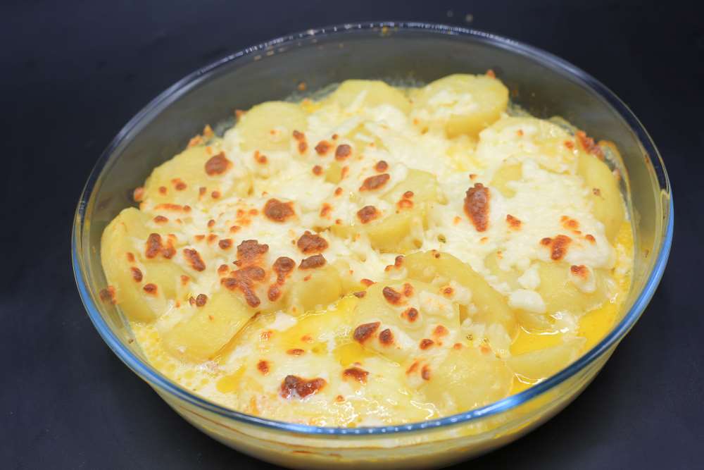 بطاطس بالكريمة والجبنة