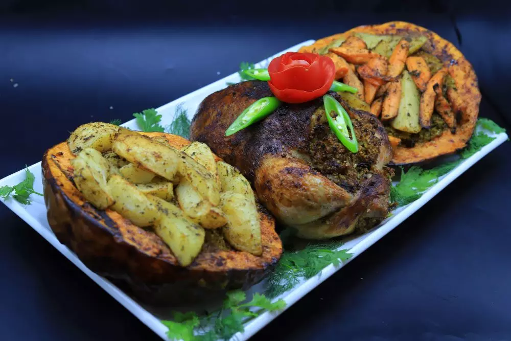 دجاج محشي بالبرغل