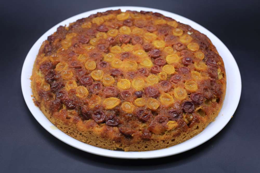 كيكة العنب المقلوبة